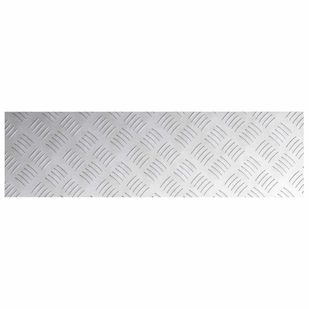 Stair Tread Rectangular 2 pcs Silver 70 x 20 cm Aluminium