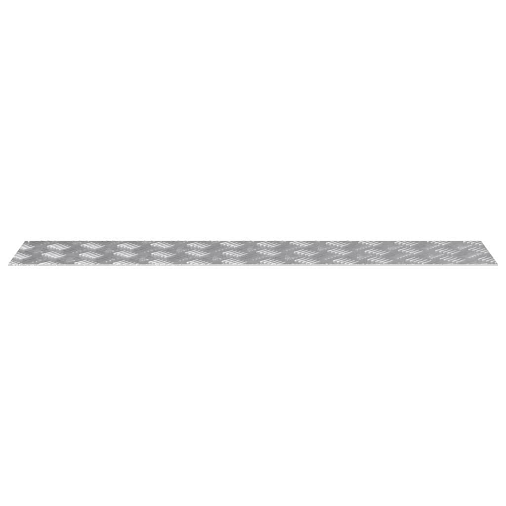 Stair Tread Rectangular 4 pcs Silver 100 x 20 cm Aluminium