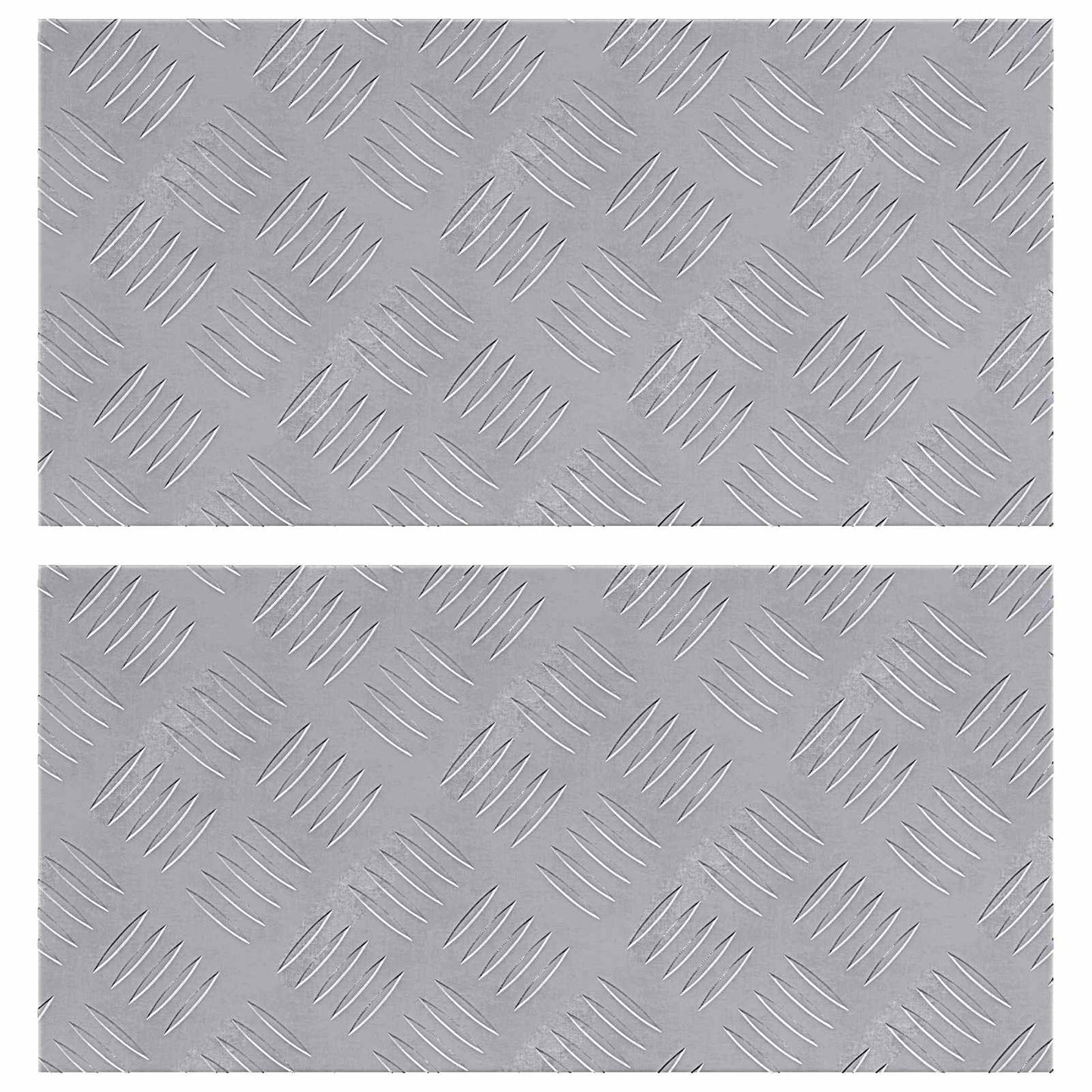 Stair Tread Rectangular 2 pcs Silver 50 x 25 cm Aluminium