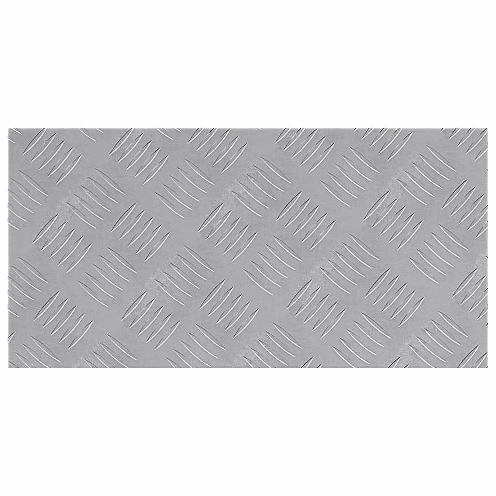 Stair Tread Rectangular 4 pcs Silver 50 x 25 cm Aluminium