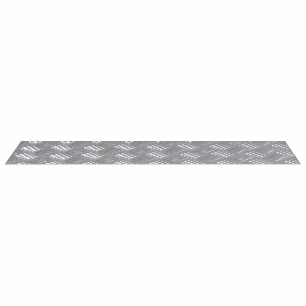 Stair Tread Rectangular 2 pcs Silver 75 x 25 cm Aluminium