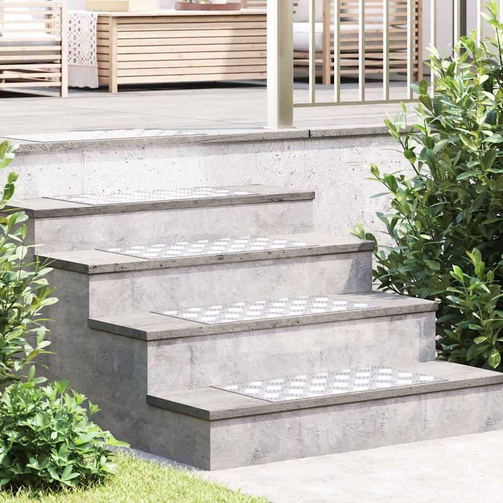 Stair Tread 4 pcs 60 x 30 cm Silver Aluminium Rectangular