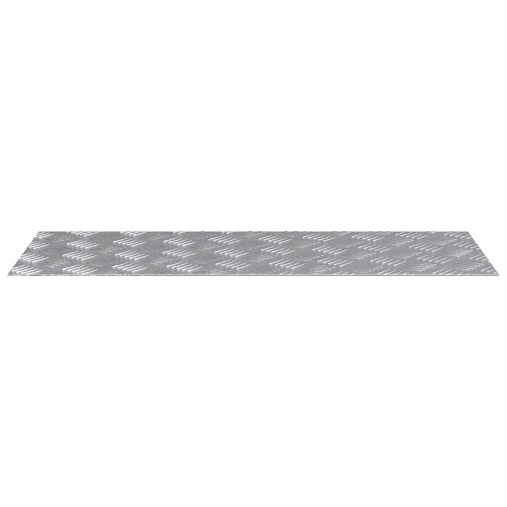 Stair Tread Rectangular 4 pcs Silver 80 x 30 cm Aluminium