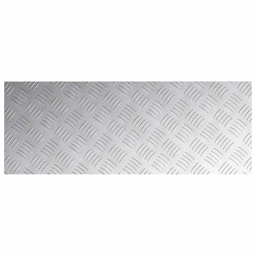 Stair Tread Rectangular 2 pcs Silver 80 x 30 cm Aluminium