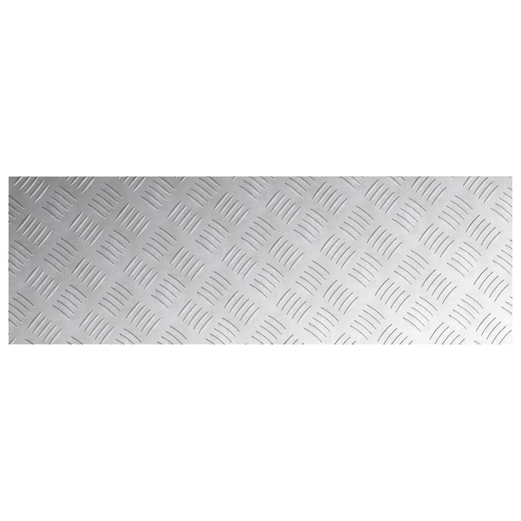 Stair Tread Rectangular 2 pcs Silver 90 x 30 cm Aluminium
