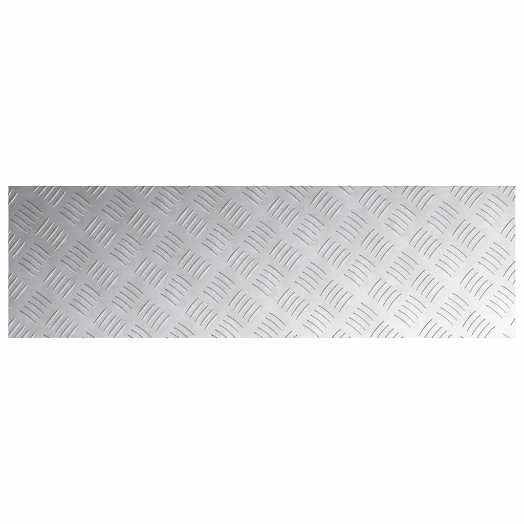 Stair Tread Rectangular 2 pcs Silver 100 x 30 cm Aluminium