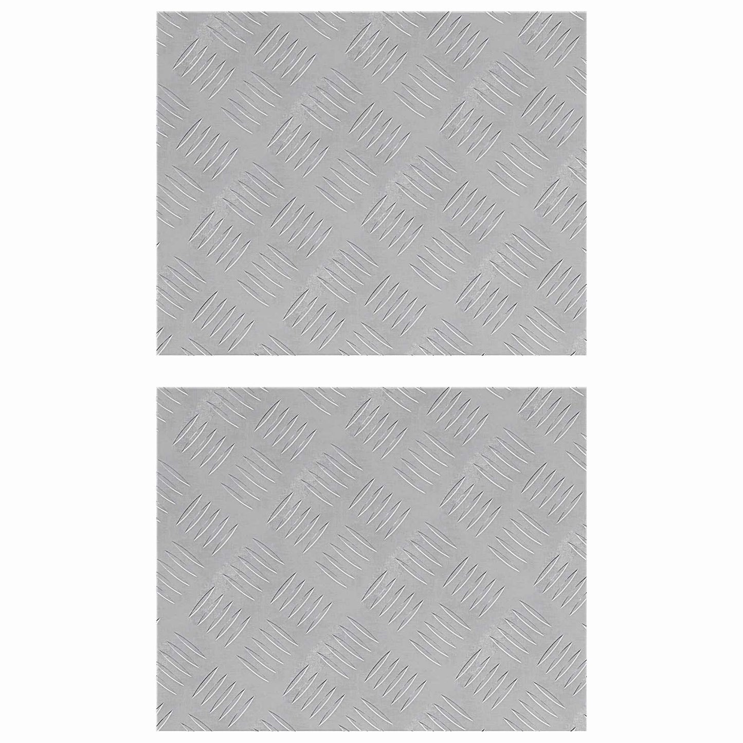 Stair Tread Rectangular 2 pcs Silver 50 x 40 cm Aluminium