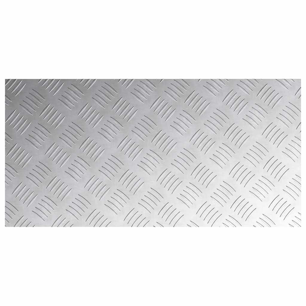 Stair Tread Rectangular 2 pcs Silver 80 x 40 cm Aluminium