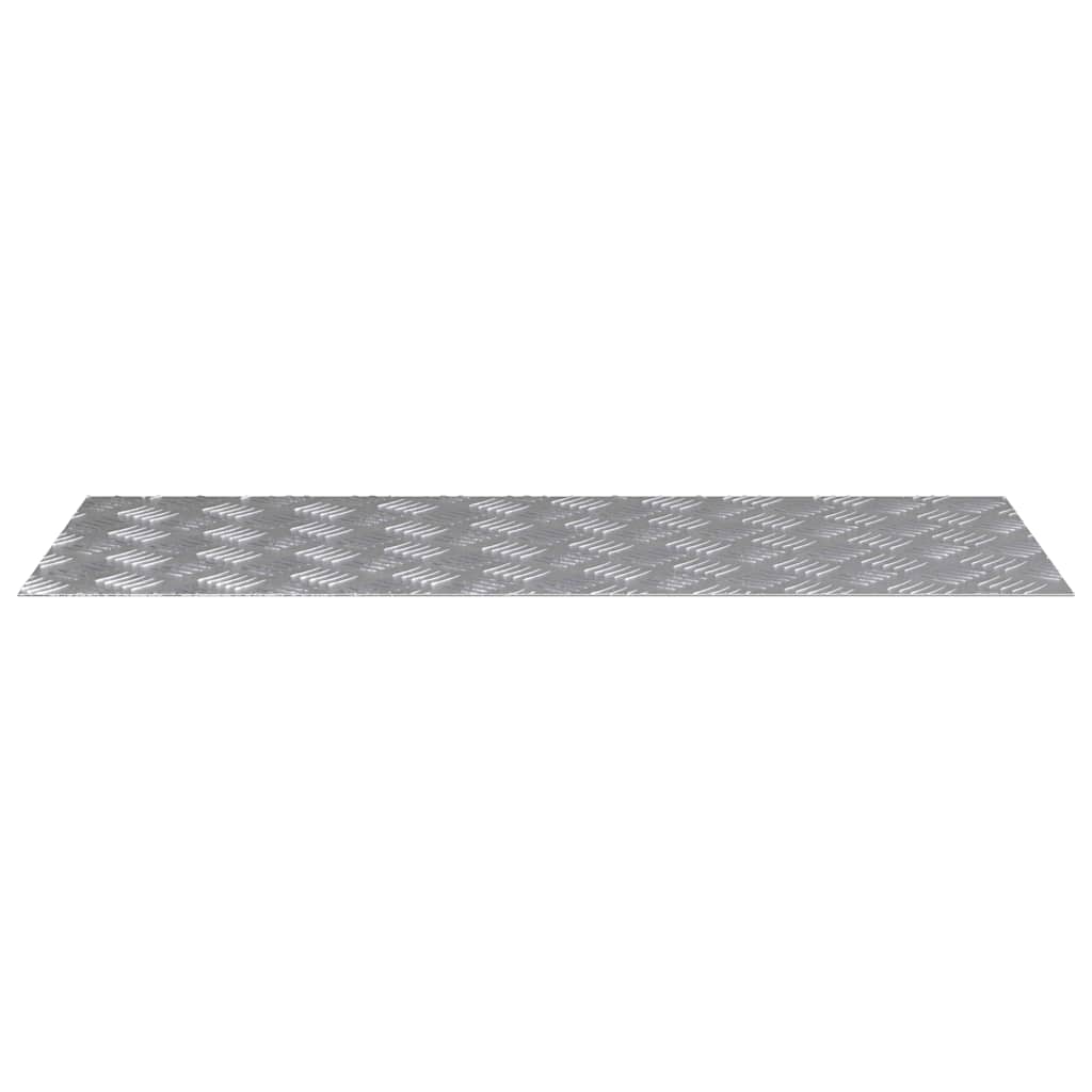Stair Tread Rectangular 4 pcs Silver 100 x 40 cm Aluminium