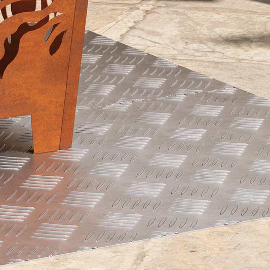 Stair Tread Rectangular 2 pcs Silver 100 x 50 cm Aluminium