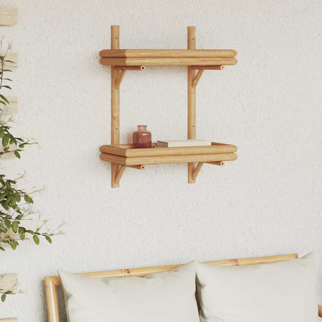Wall Shelf with Shelf Wall-mounted Brown 39 x 26 x 60 cm Bamboo
