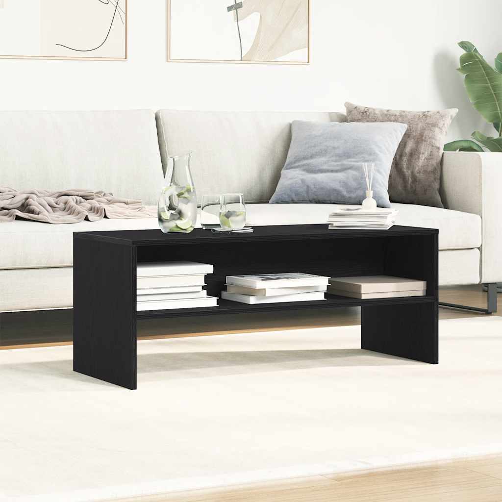 TV Cabinet Black Oak 100x40x40 cm Engineered Wood