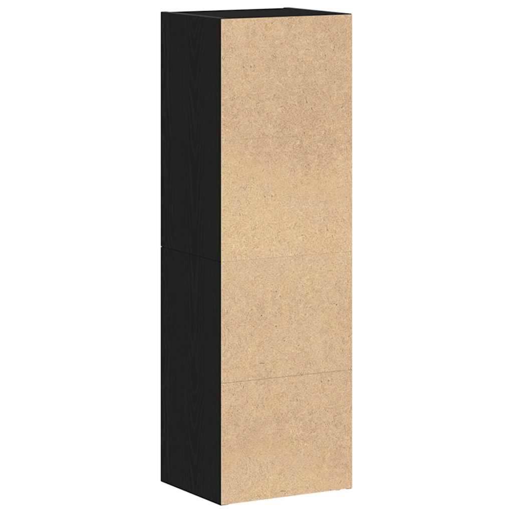 Bookcase Black Oak 36x30x114 cm Engineered Wood