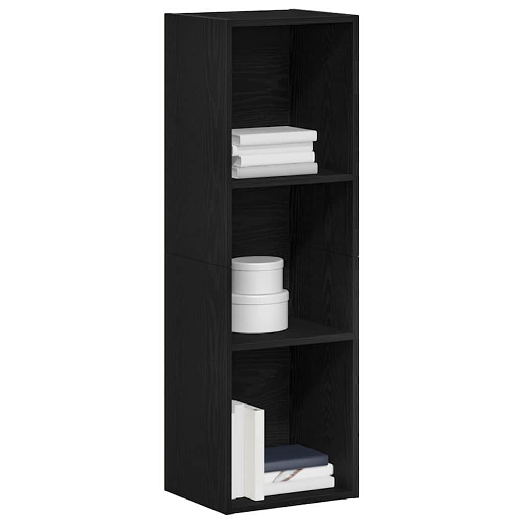 Bookcase Black Oak 36x30x114 cm Engineered Wood