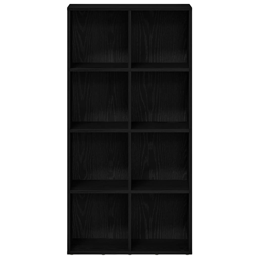 Bookcase Black Oak 66x30x130 cm Engineered Wood