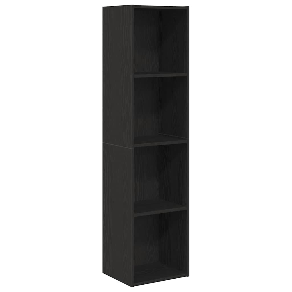Book Cabinet Black Oak 143 x 30 x 36 cm Engineered Wood