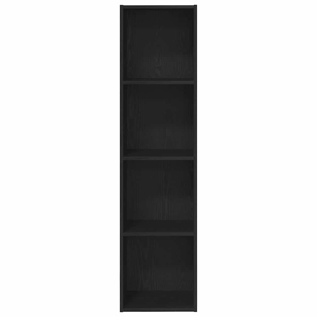Book Cabinet Black Oak 143 x 30 x 36 cm Engineered Wood