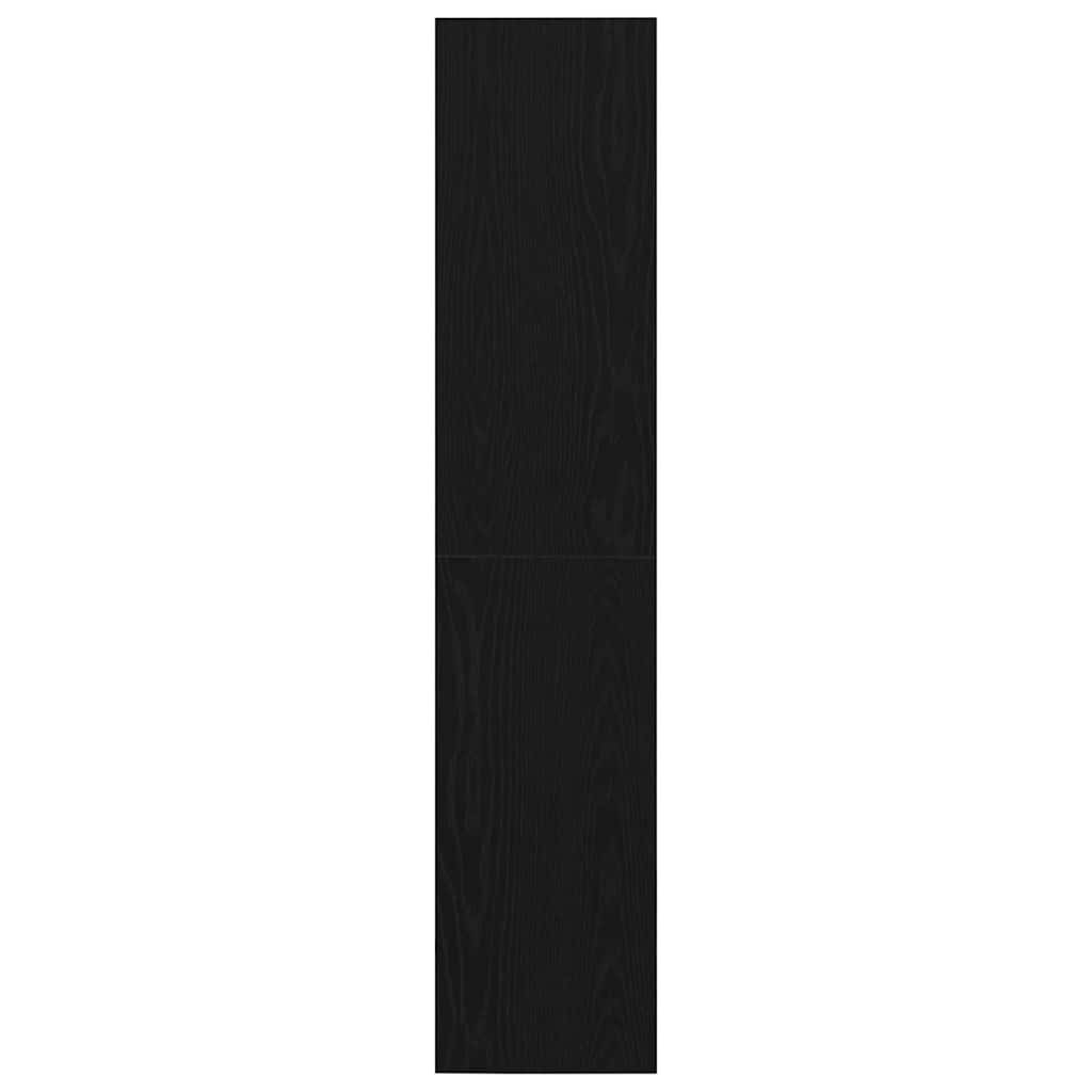 Bookshelf Black Oak 36x30x143 cm Engineered Wood