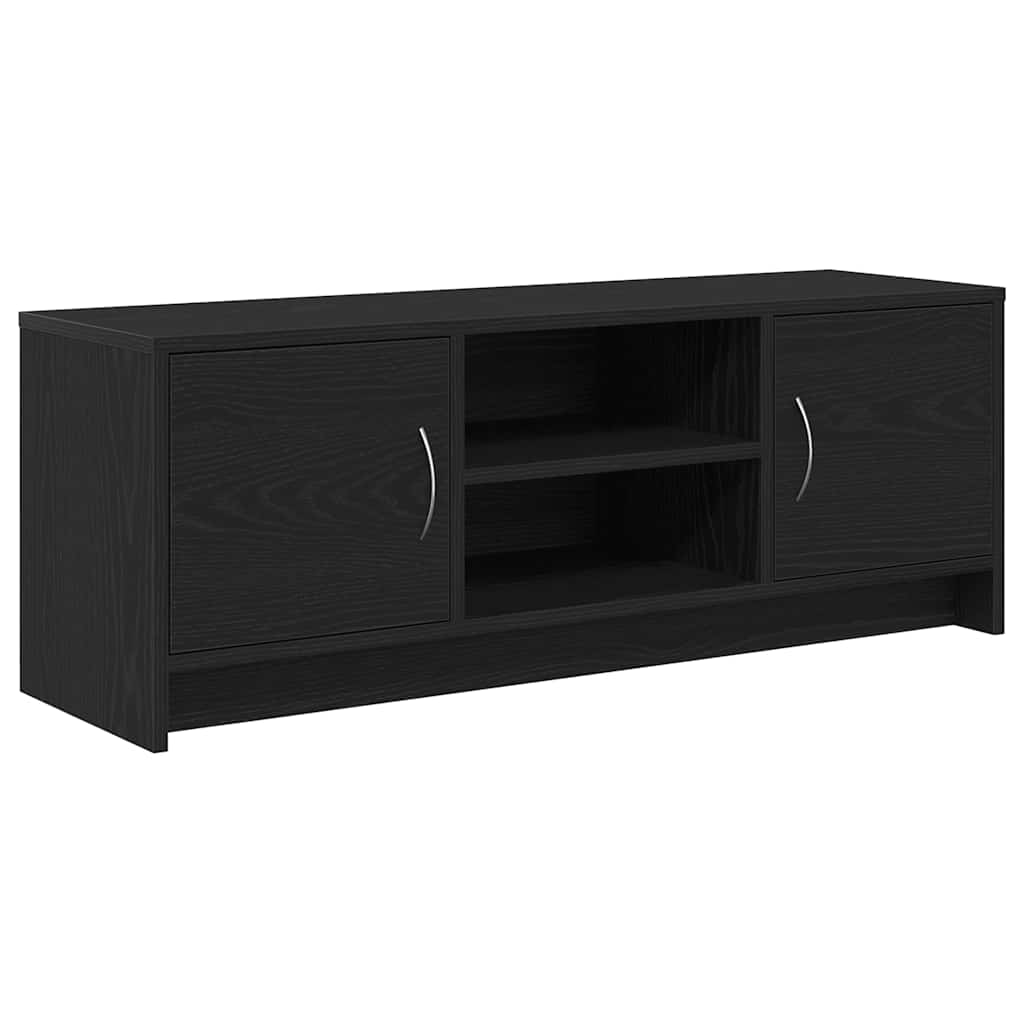 TV Cabinet Black Oak 102x30x37,5 cm Engineered Wood