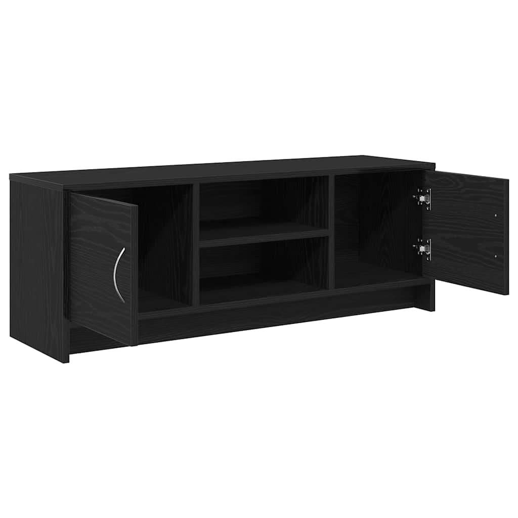 TV Cabinet Black Oak 102x30x37,5 cm Engineered Wood