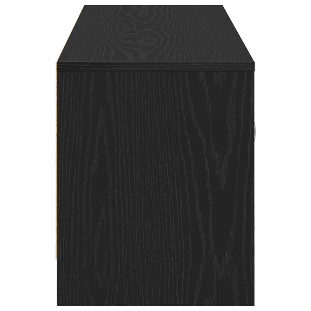 TV Cabinet Black Oak 102x30x37,5 cm Engineered Wood