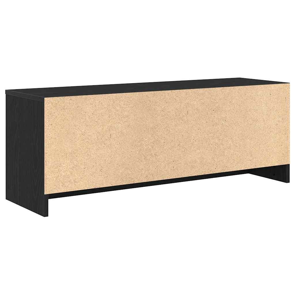 TV Cabinet Black Oak 102x30x37,5 cm Engineered Wood