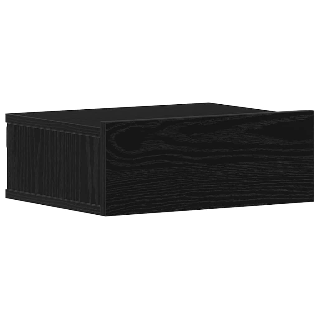 Floating Nightstands 2 pcs Black Oak 40x32x15 cm Engineered Wood