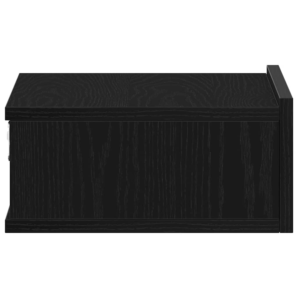 Floating Nightstands 2 pcs Black Oak 40x32x15cm Engineered Wood