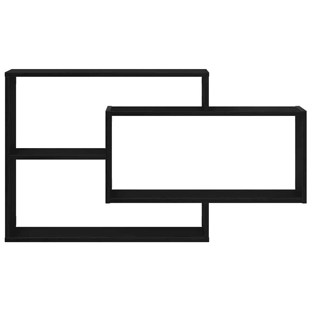 Wall Shelf Black Oak 104x20x58.5 cm Engineered Wood