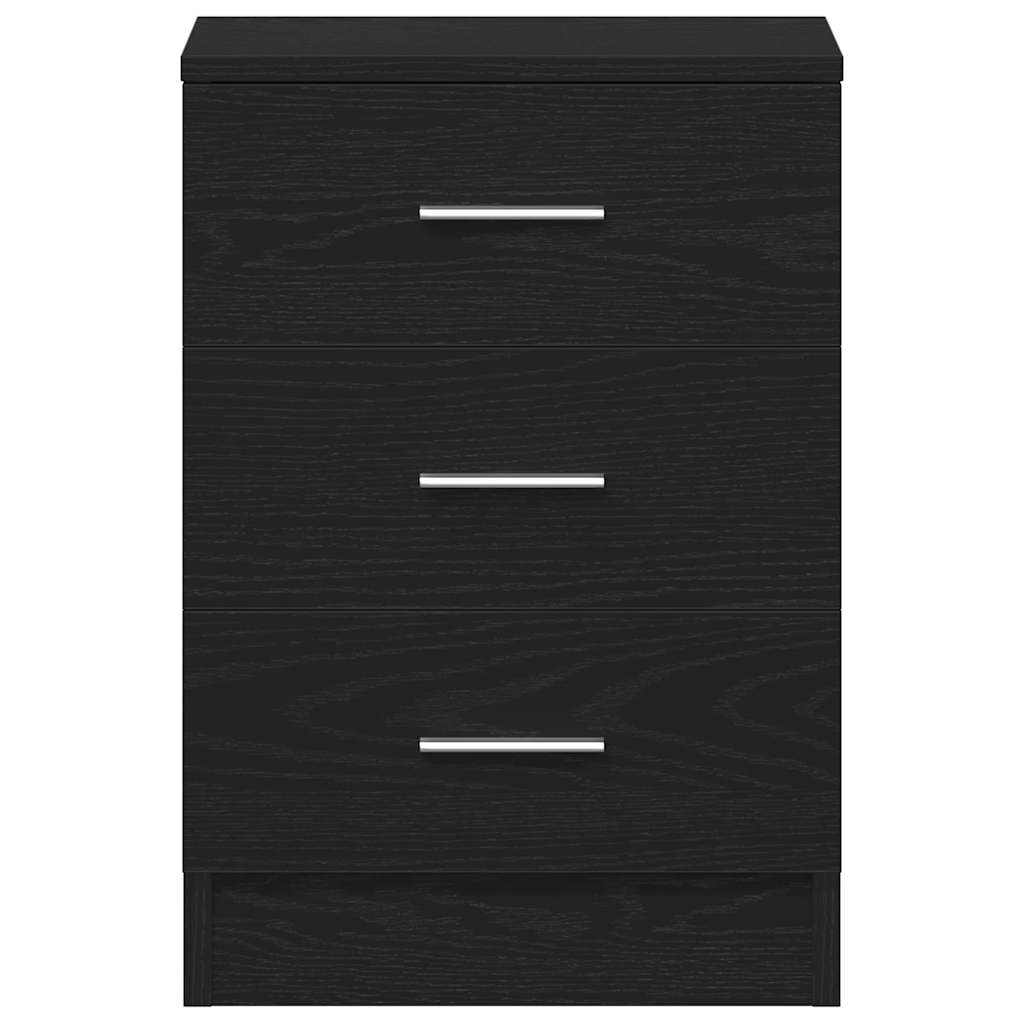 Bedside Cabinet Black Oak 38x35x55 cm Engineered Wood