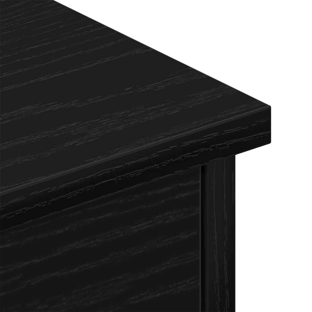 Wall Cabinet Wall-Mounted Black Oak 60 x 26 x 18.5 cm