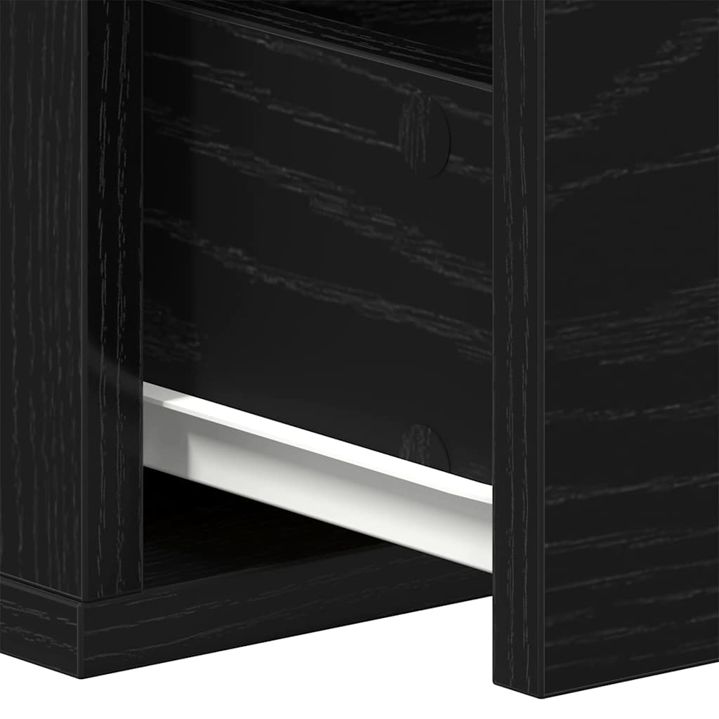 Wall Cabinet Wall-Mounted Black Oak 60 x 26 x 18.5 cm