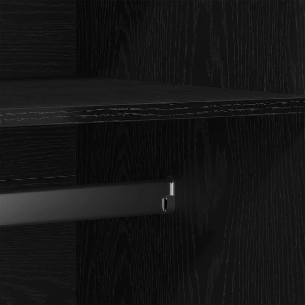 Wardrobe Black Oak 90 x 52 x 200 cm Engineered Wood