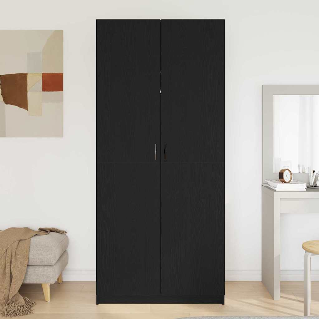 Wardrobe Black Oak 90 x 52 x 200 cm Engineered Wood