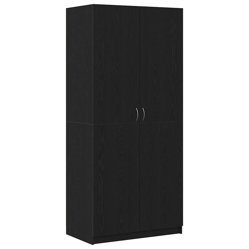 Wardrobe Black Oak 90 x 52 x 200 cm Engineered Wood