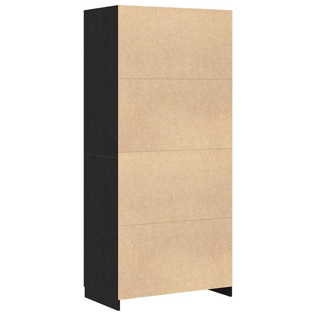 Wardrobe Black Oak 90 x 52 x 200 cm Engineered Wood