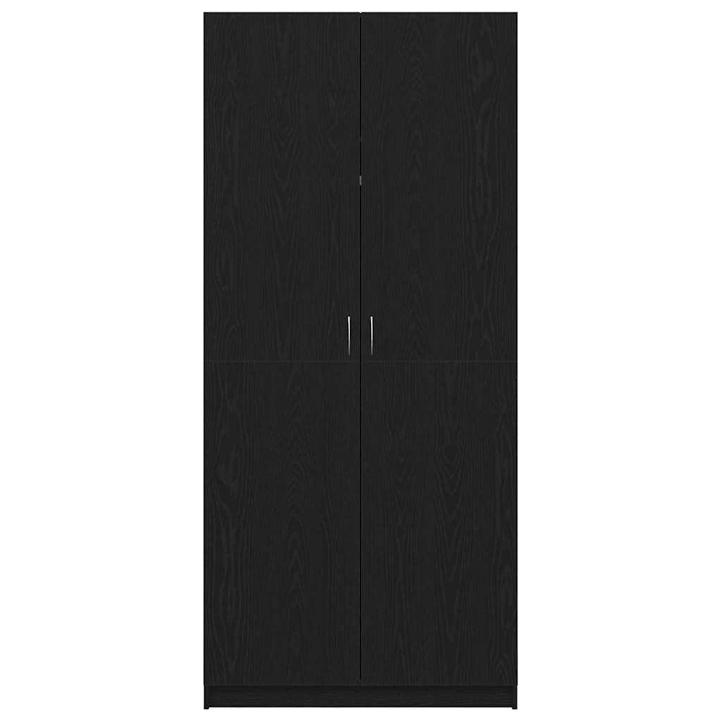 Wardrobe Black Oak 90 x 52 x 200 cm Engineered Wood