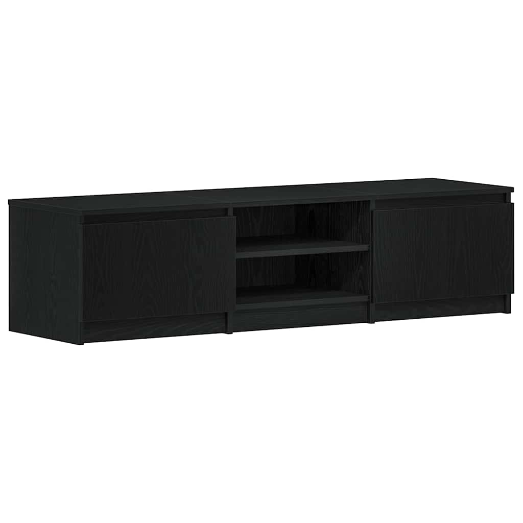 TV Cabinet Black Oak 140x40x36 cm Engineered Wood