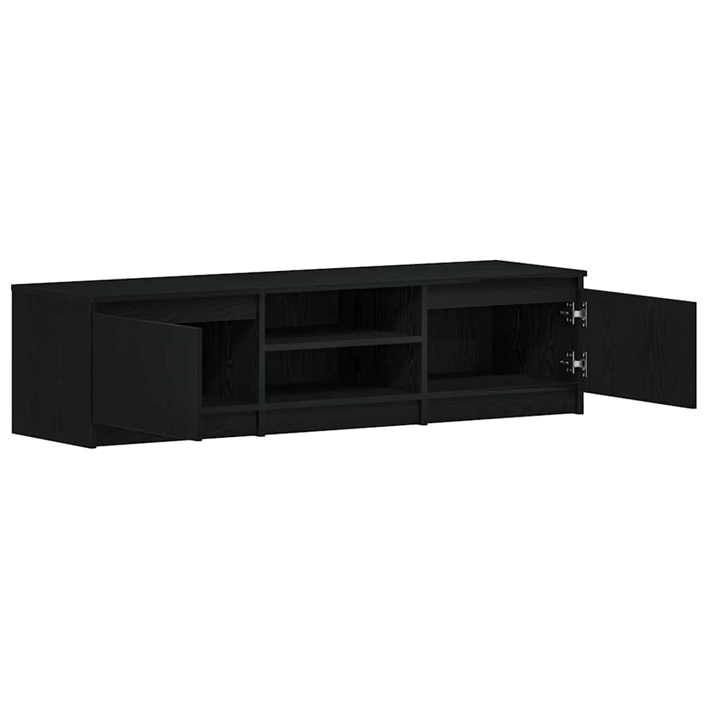 TV Cabinet Black Oak 140x40x36 cm Engineered Wood