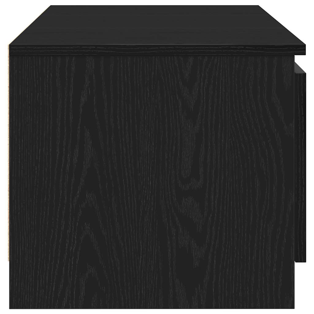 TV Cabinet Black Oak 140x40x36 cm Engineered Wood