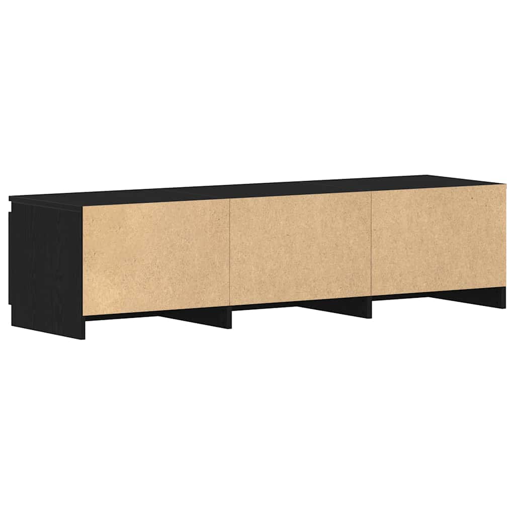 TV Cabinet Black Oak 140x40x36 cm Engineered Wood