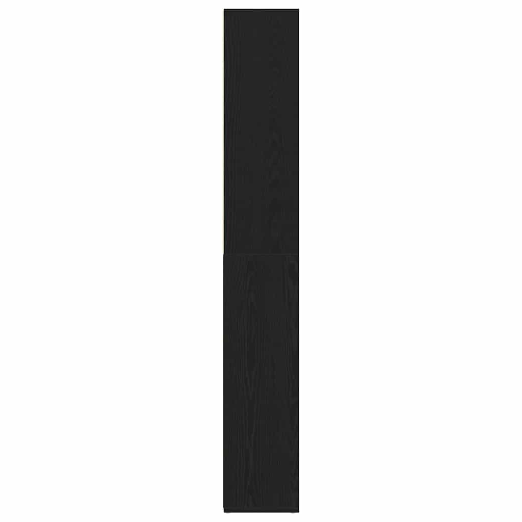 Book Cabinet 6-Tier 155 x 24 x 160 cm Engineered Wood Black Oak