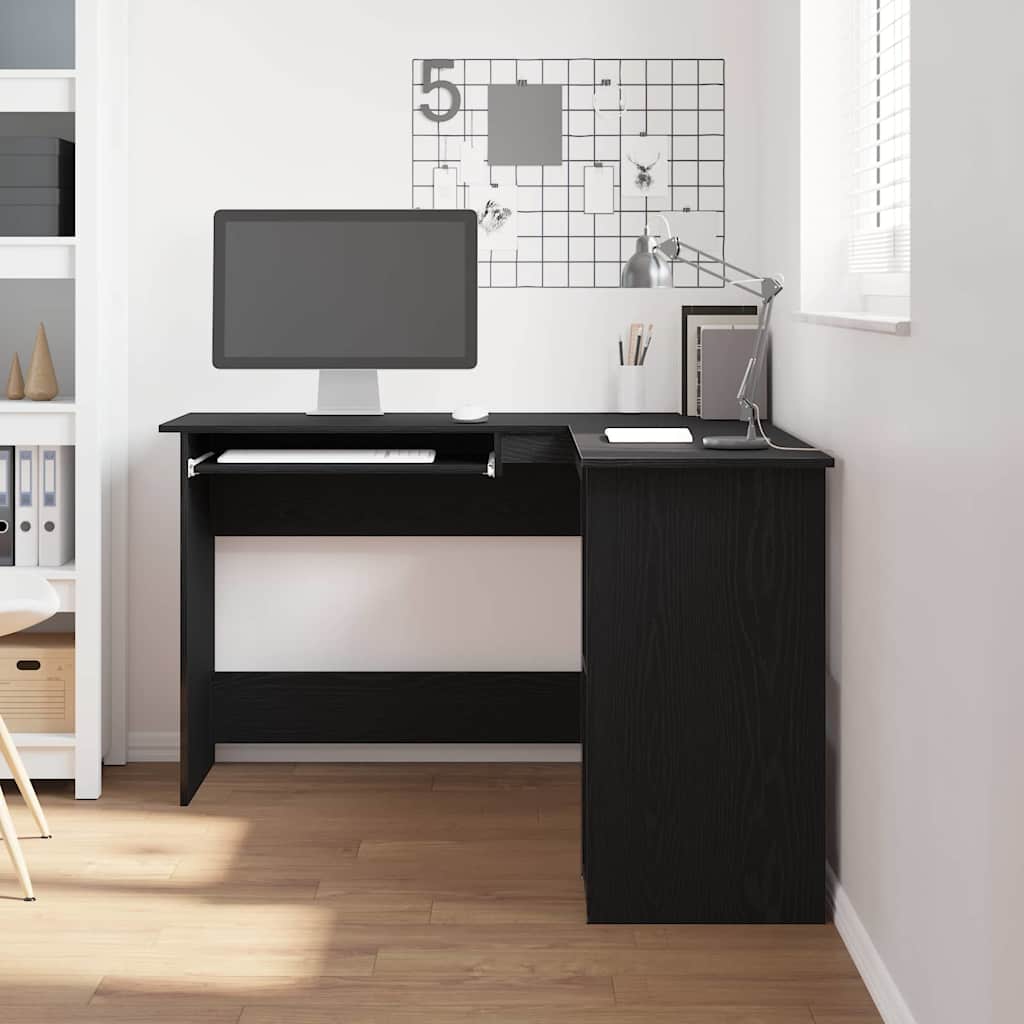 Corner Desk Black Oak Engineered Wood 120 x 140 x 75 cm