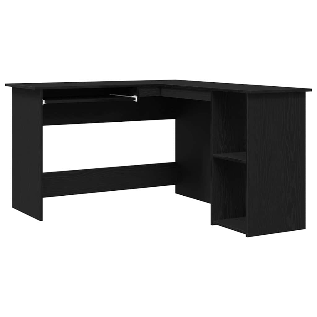 Corner Desk Black Oak Engineered Wood 120 x 140 x 75 cm