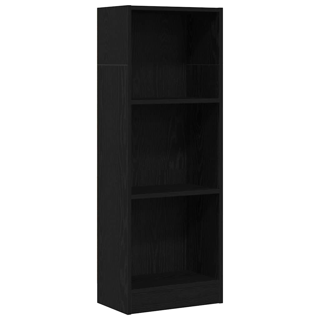 Bookcase Black Oak 40x24x109 cm Engineered Wood