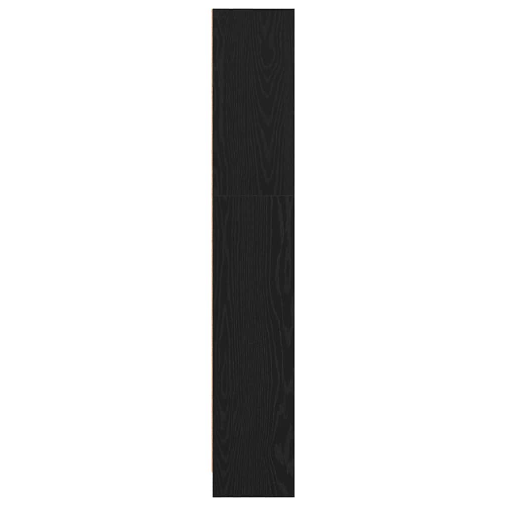 Bookcase Black Oak 40x24x143 cm Engineered Wood