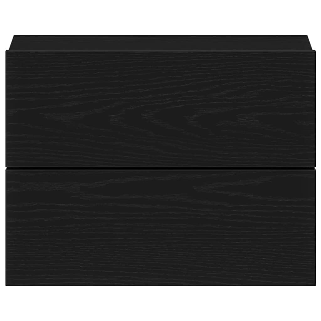 Bedside Cabinet Black Oak 40 x 30 x 30 cm Engineered Wood