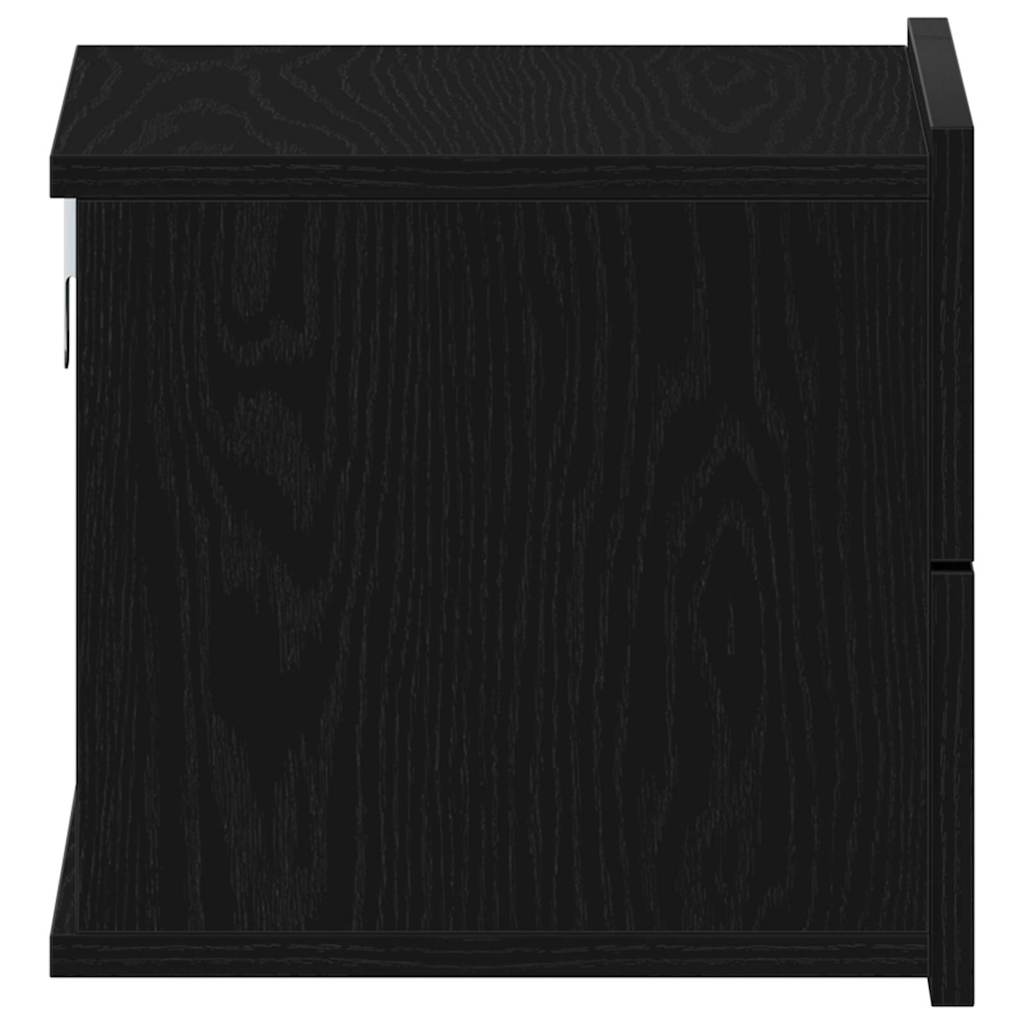 Bedside Cabinet Black Oak 40 x 30 x 30 cm Engineered Wood
