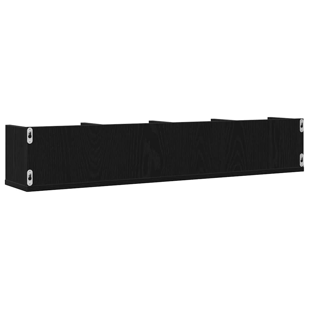 Wall Shelf Wall-Mounted Black Oak 100 x 18 x 18 cm