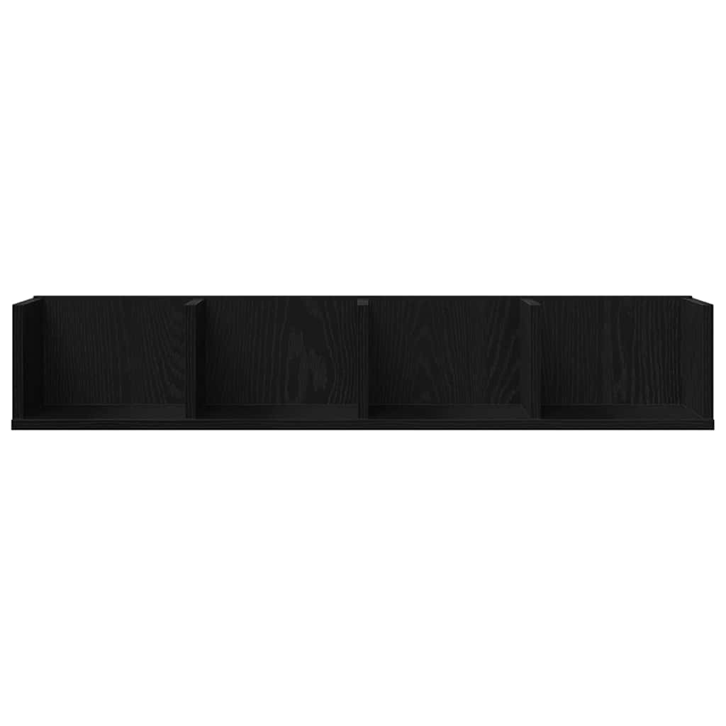 Wall Shelf Wall-Mounted Black Oak 100 x 18 x 18 cm